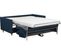 Canapé 3 Places Convertible En Velours De Luxe Sanremo, Couchage Quotidien, Bleu Foncé