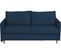 Canapé 3 Places Convertible En Velours De Luxe Sanremo, Couchage Quotidien, Bleu Foncé