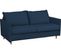 Canapé 3 Places Convertible En Velours De Luxe Sanremo, Couchage Quotidien, Bleu Foncé