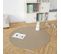 Tapis Uni Camel Lavable Doux - Loft Beige - 200x200 Cm