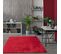 Tapis Uni Rouge Lavable Doux - Loft Rouge - 200x290 Cm