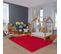 Tapis Uni Rouge Lavable Doux - Loft Rouge - 160x230 Cm