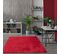 Tapis Uni Rouge Lavable Doux - Loft Rouge - 80x150 Cm