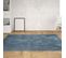 Tapis Uni Bleu Canard Lavable Doux - Loft - 230x160 cm