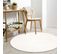 Tapis Uni Blanc Lavable Doux - Loft - 120 x 120 cm