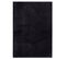 Tapis Uni Noir Lavable Doux - Loft Noir - 60x100 Cm