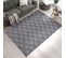 Tapis Lavable Scandinave Gris Anthracite Kumla 642 Gris - 60x100 Cm