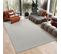 Tapis Uni Chiné Gris - Berne Gris - 140x200 Cm