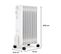 Radiateur Bain D'huile Électrique - 2000 W - 3 Puissances - 9 Éléments - Mobile - Blanc