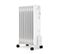 Radiateur Bain D'huile Électrique - 2000 W - 3 Puissances - 9 Éléments - Mobile - Blanc