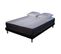 Ensemble Matelas Mousse Luxe - 160x200 Et 2 Oreillers Mémoire 60x60 - Sommier Tapissier Noir