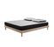 Ensemble Matelas Mousse Memory - 160x200 - 2 Oreillers Visco Et Sommier Kit Chêne