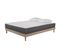 Ensemble Matelas Mousse Luxe - 160x200 Et 2 Oreillers Mémoire 60x60 - Sommier Kit Couleur Chêne