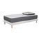 Ensemble Matelas Luxe Mousse - 90x190cm Avec 1 Oreiller Visco 60x60 Et Sommier Blanc