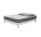 Ensemble Matelas Luxe Mousse - 140x190cm Avec 2 Oreiller Visco 60x60 Et Sommier Blanc