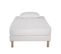 Ensemble Matelas Mousse Eco - 90x190 Et 1 Oreiller Flocons Mémoire 50x70 - Sommier Tapissier Blanc