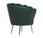 Fauteuil En Velours "floria" - 75 X 68 X 77.5cm - Vert