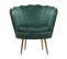 Fauteuil En Velours "floria" - 75 X 68 X 77.5cm - Vert