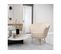 Fauteuil En Velours "floria" - 75 X 68 X 77.5cm - Beige