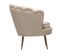 Fauteuil En Velours "floria" - 75 X 68 X 77.5cm - Beige