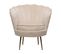 Fauteuil En Velours "floria" - 75 X 68 X 77.5cm - Beige