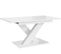 Table Repas Extensible "bronx" - 140/180 X 80 X 75 Cm - Blanc Brillant