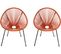 Lot De 2 Fauteuils De Jardin "ania" - Rouge