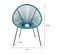 Lot De 2 Fauteuils De Jardin "ania" - Bleu Clair