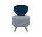 Chauffeuse design PETAL BUT PRO Bleu Foncé/Gris