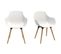 Chaise coque ORIZON BUT PRO pieds hêtre lot 2 blanc