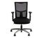 Fauteuil de bureau LYRA synchrone noir pied alu poli