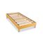 Sommier à Lattes En Bois Kit Color 90x200 Cm Coloris Jaune Livré En Kit