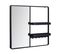 Miroir D'entrée En Métal Noir L90 X H80 Cm Wilko