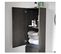 Meuble Simple Vasque 60cm Sorrento Noir +vasque+robinet Chromé+miroir+colonne