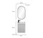 Meuble Lave-mains Lisa Gris Sable + Robinet Noir + Miroir Ovale