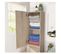 Meuble Double Vasque 120cm Avec Plan Bois Sorrento Chêne +vasque+rob+miroir+co