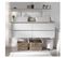 Meuble Double Vasque 120cm Avec Plan Bois Sorrento Blanc + Vasque + Robinet