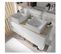 Meuble Double Vasque 120cm Avec Plan Bois Sorrento Blanc + Vasque + Robinet