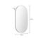 Miroir Ovale 40 X 70 Cm Pepper Blanc