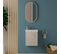 Meuble Lave-mains Gris Bord De Mer + Miroir Mistral