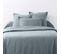 Housse De Couette 140x200 Cm + 1 Taie D'oreiller 63x63 Cm Coton 57 Fils Bleu Polaire