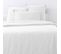 Housse De Couette 240x260 Cm + 2 Taies D'oreiller 63x63 Cm Coton 57 Fils Blanc