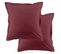 Lot De 2 Taies D'oreiller 63x63 Cm Coton 57 Fils Cerise