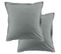 Lot De 2 Taies D'oreiller 63x63 Cm Coton 57 Fils Silver