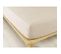 Drap Housse 90x190 +30 Cm Flanelle De Coton Sable