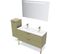 Meuble De Salle De Bain Double Vasque 120cm 2 Tiroirs Vert - Venice