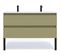 Meuble De Salle De Bain Double Vasque 120cm 2 Tiroirs Vert - Hudson