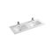 Meuble De Salle De Bain Double Vasque 120cm 2 Tiroirs Abricot - Hudson