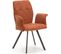 Lot De 2 Fauteuils De Table En Tissu Rouille - Alann