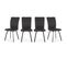 Lot De 4 Chaises En Tissu Gris Foncé - Lonni